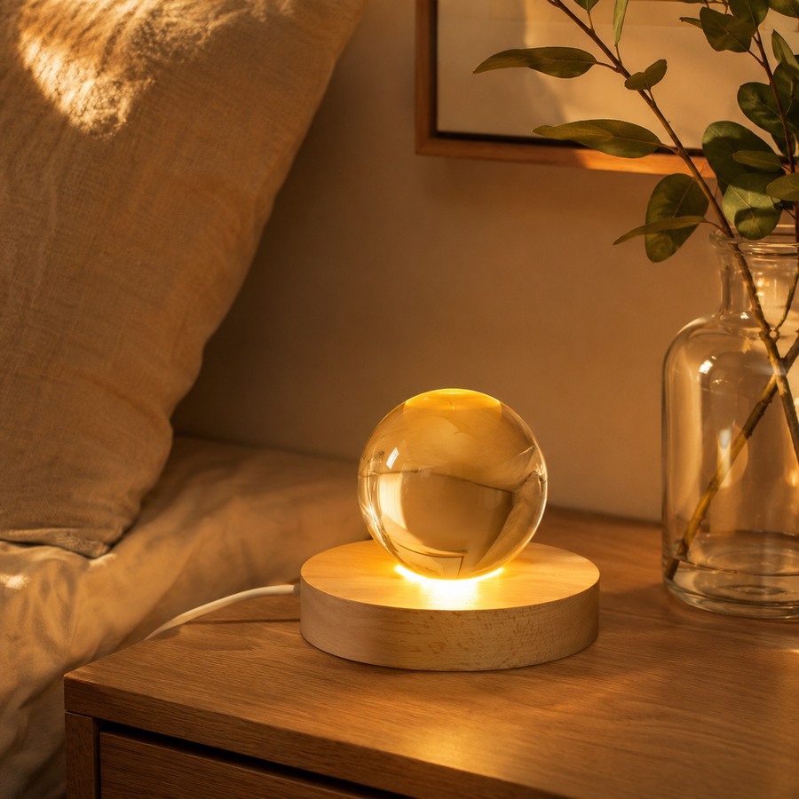 Galet – mini veilleuse bois diffuseur USB