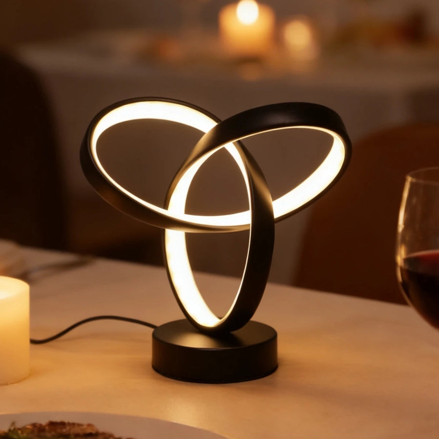 Trio – lampe de bureau LED spirale tricolore